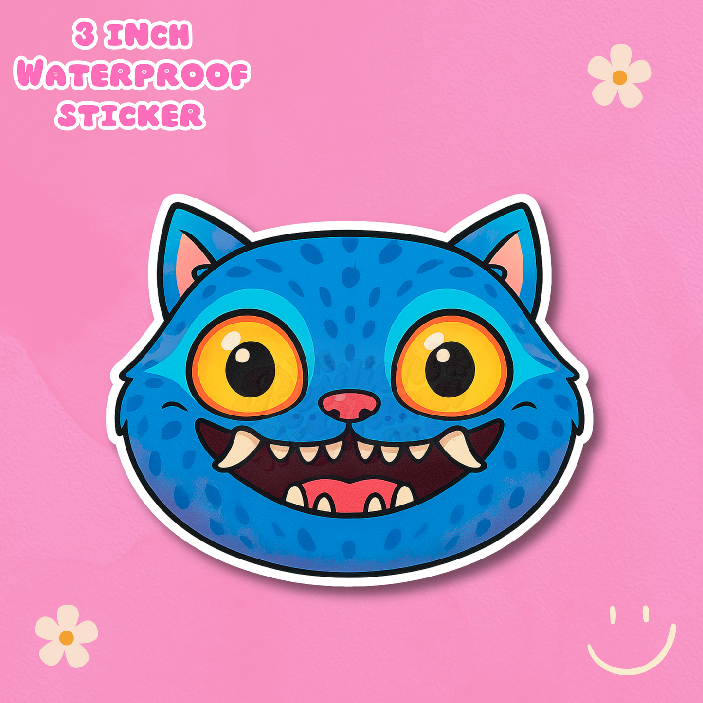 Derpy Tiger Waterproof Sticker