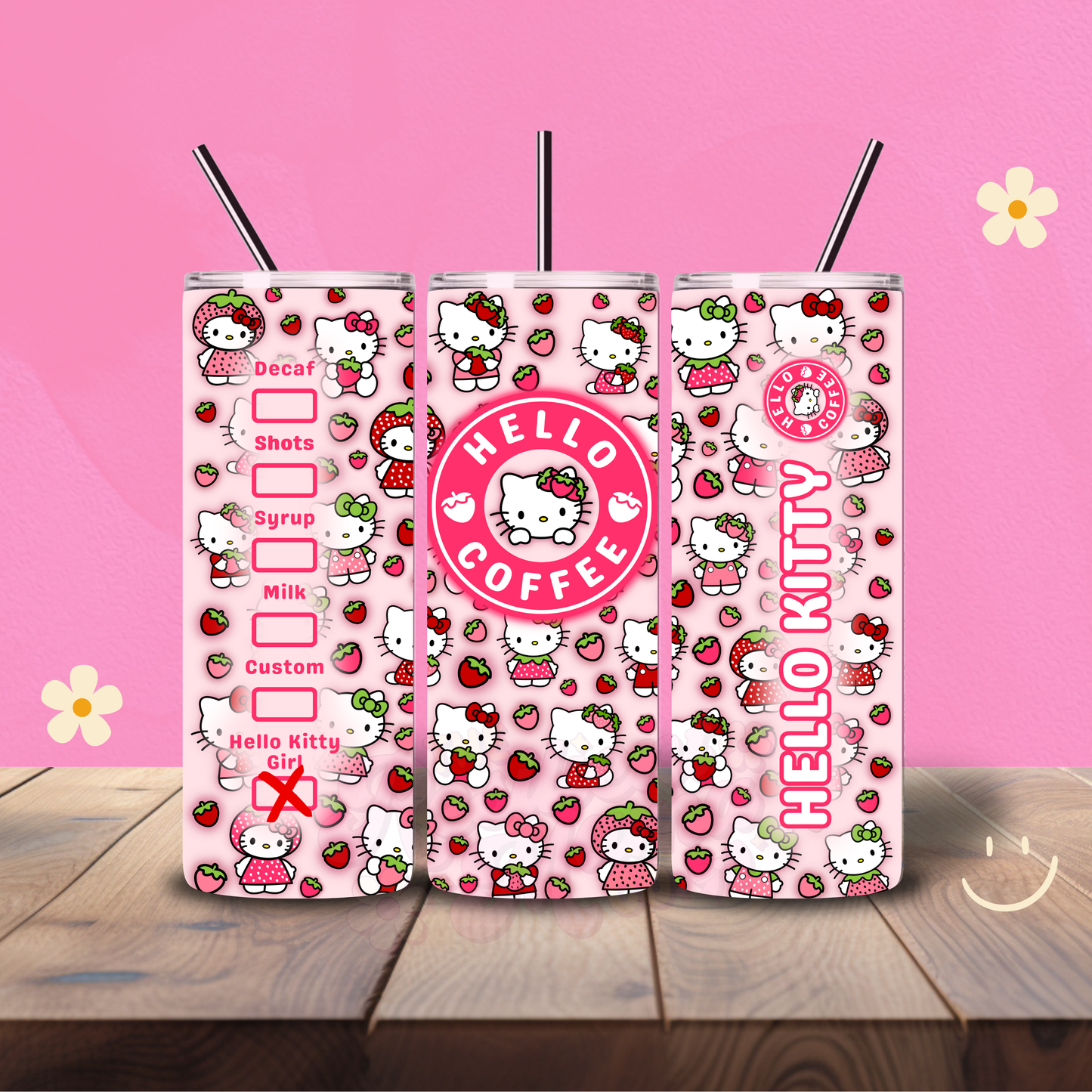 Strawberry HK Holographic 20 oz Tumbler