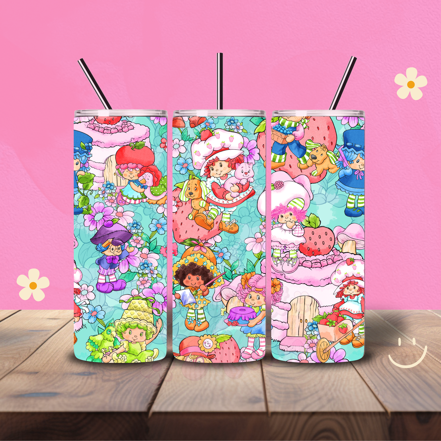 Strawberry Shortcake & Freinds Holographic 20 oz Tumbler