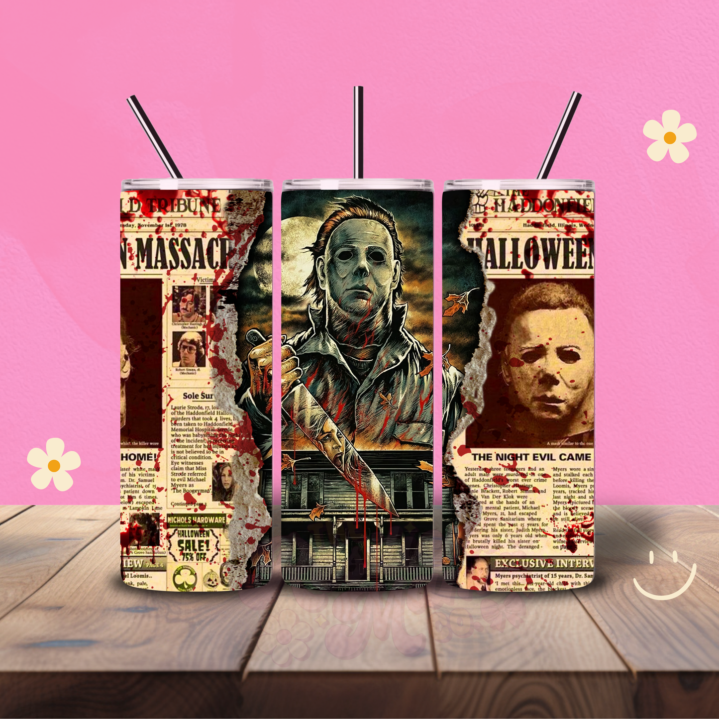 Michael Myers Holographic 20 oz Tumbler