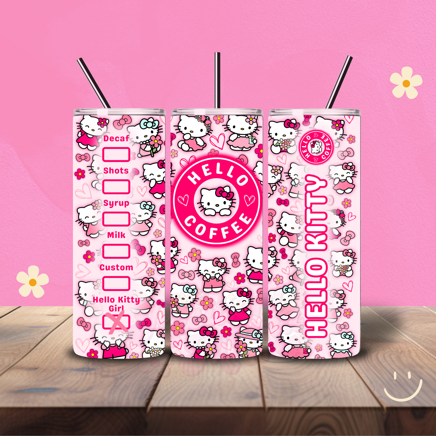 Floral HK Holographic 20 oz Tumbler