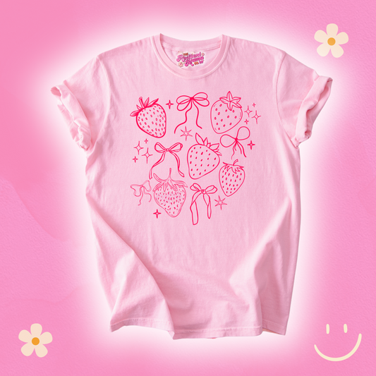 Strawberry Coquette Comfort Colors T-shirt