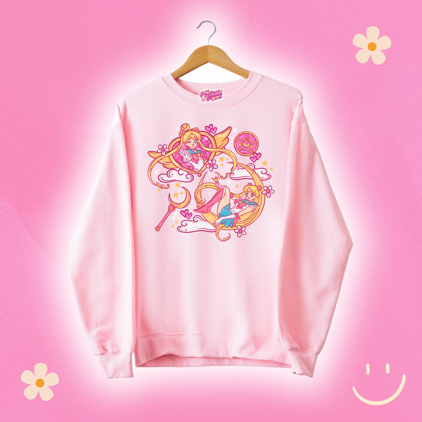 Moon Girls Light Pink Sweatshirt