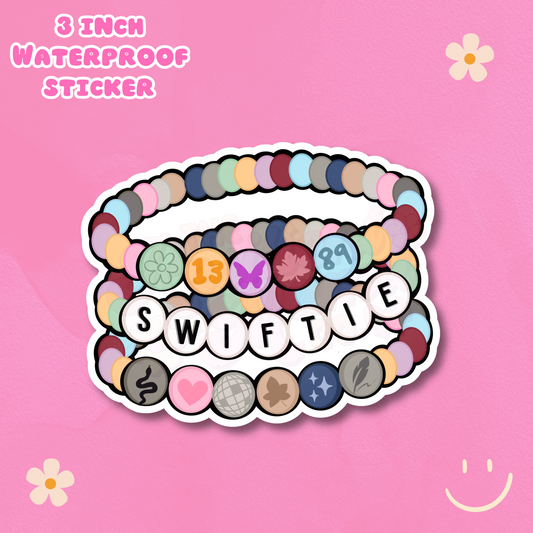 Swiftie Friendship Bracelets 3" Waterproof Sticker