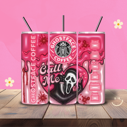 Ghostface Coffee Holographic 20 oz Tumbler