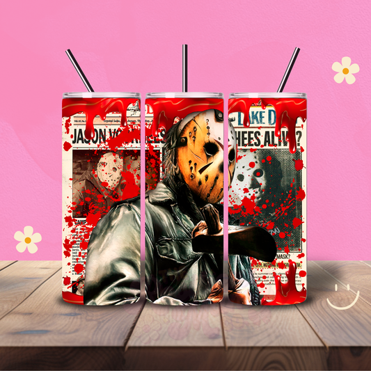 Jason Holographic 20 oz Tumbler