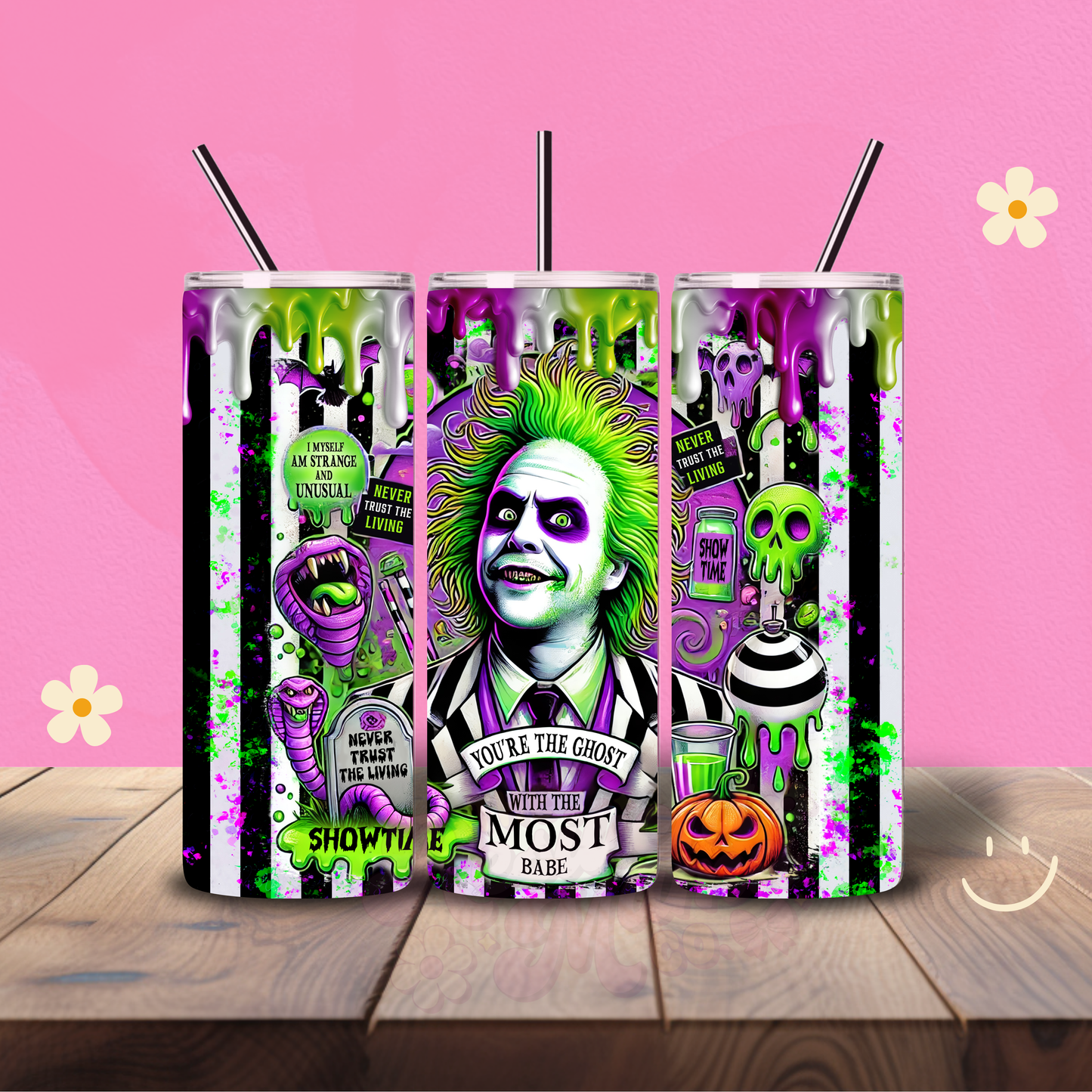 Beetlejuice Holographic 20 oz Tumbler