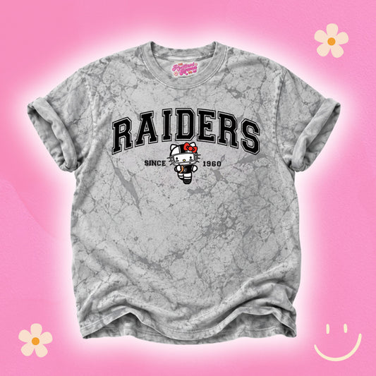 Hello Kitty football graphic T-shirt featuring a cute game day design, perfect for football season and Hello Kitty fans.