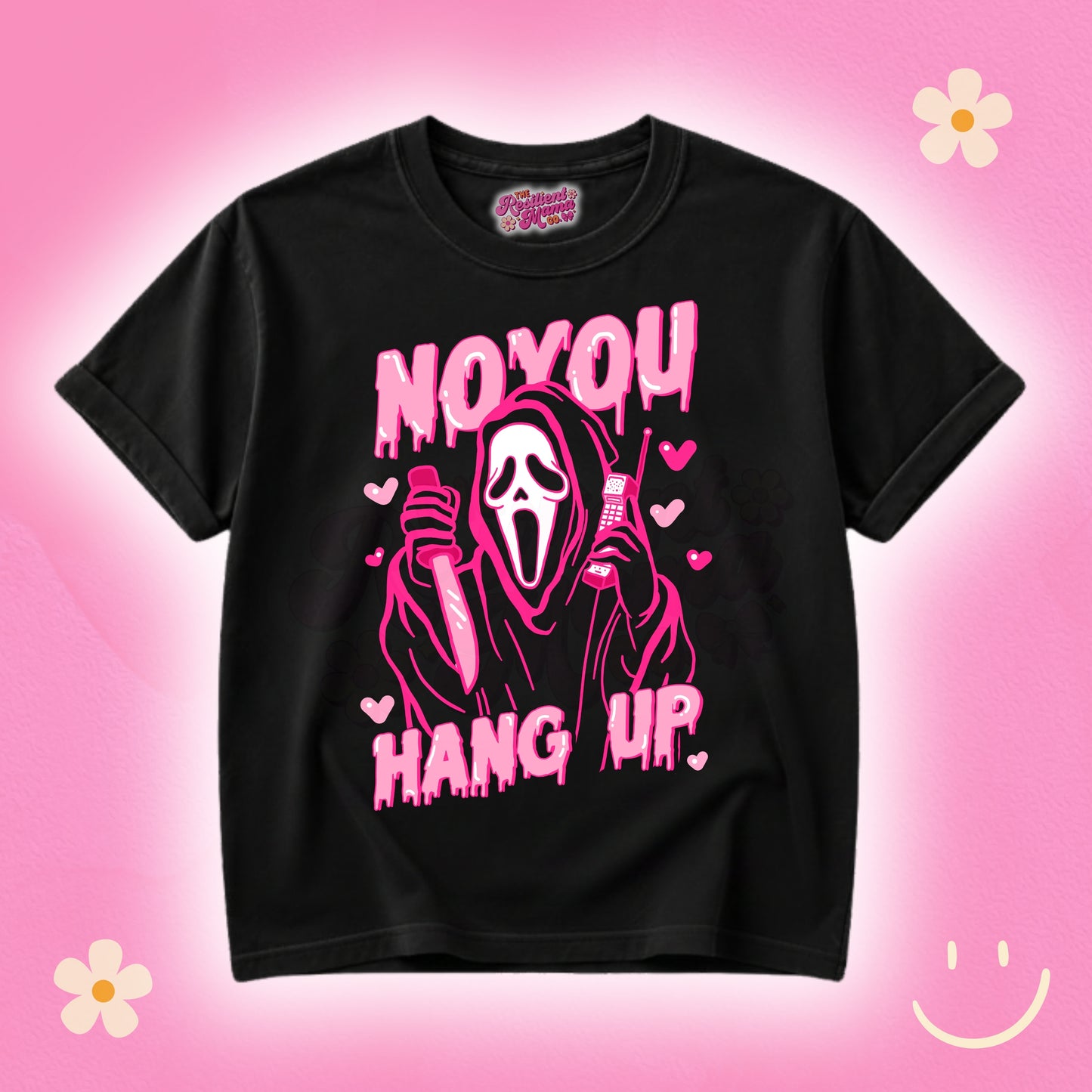 Ghostface Halloween T-shirt with spooky horror design