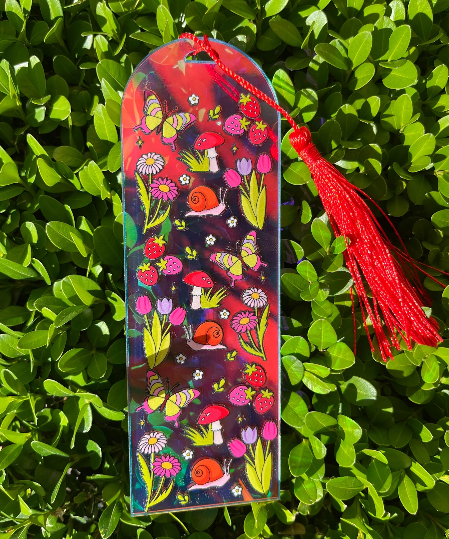 Holographic Garden Paradise Bookmark