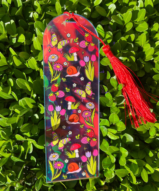 Holographic Garden Paradise Bookmark