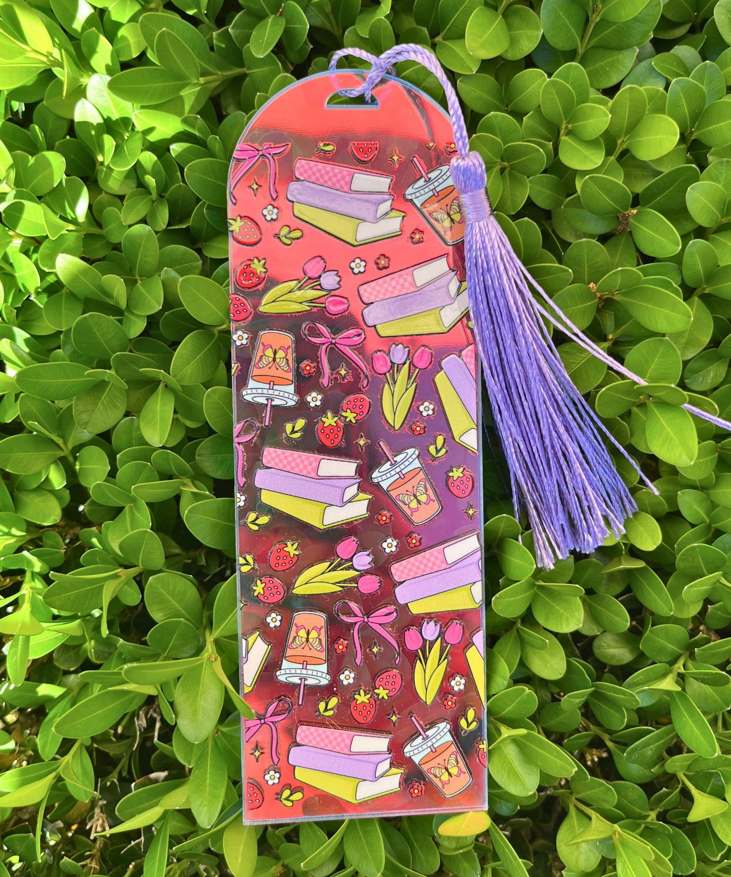 Holographic Books and Coffee Bookmark