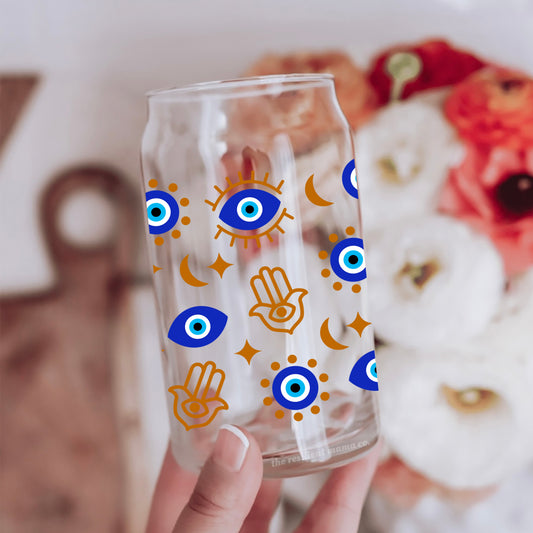 16oz Evil Eye Libbey Glass