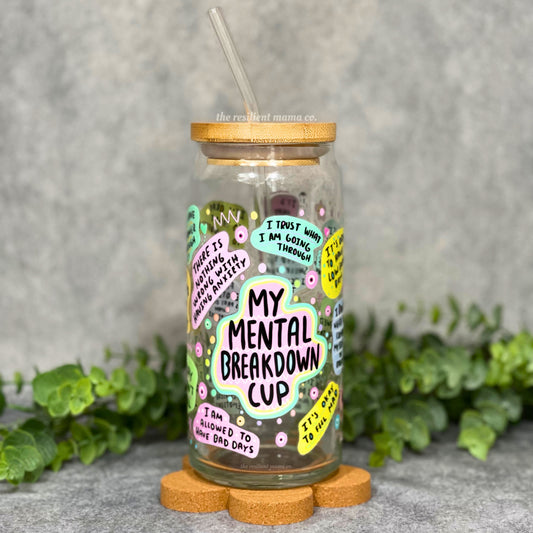 20oz My Mental Breakdown Cup Libbey Glass