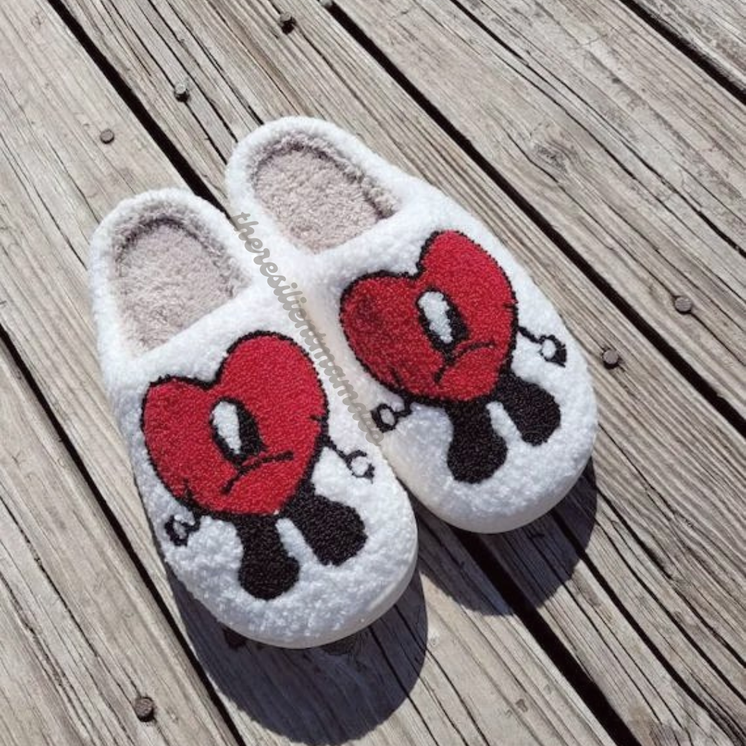 Cute Heart Slippers